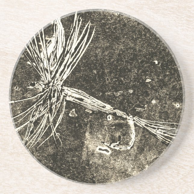Dessous De Verre En Grès Motif classique à mouches sèches pour la pêche à l (Devant)