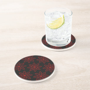Dessous De Verre En Grès Motif criminel sur noir