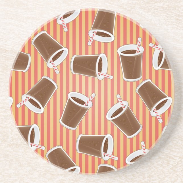 Dessous De Verre En Grès Motif d'aliments de préparation rapide (Devant)