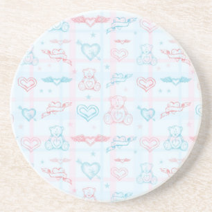 Dessous De Verre En Grès motif de bébé avec l'ours de nounours
