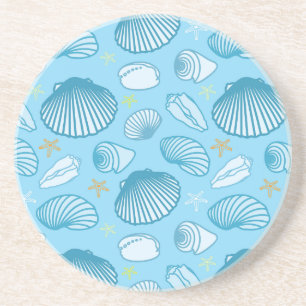Dessous De Verre En Grès Motif de bleu d'océan