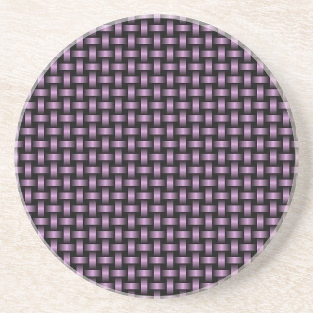 Dessous De Verre En Grès Motif de brasage noir violet (Devant)