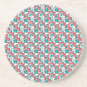Dessous De Verre En Grès Motif de briques rétro