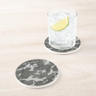 Dessous De Verre En Grès Motif de Camouflage gris, Motif militaire, Armée