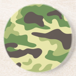 Dessous De Verre En Grès Motif de camouflage kaki