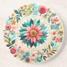 Motif de courtepointe fleurie 