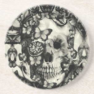 Dessous De Verre En Grès Motif de dentelle gothique victorienne