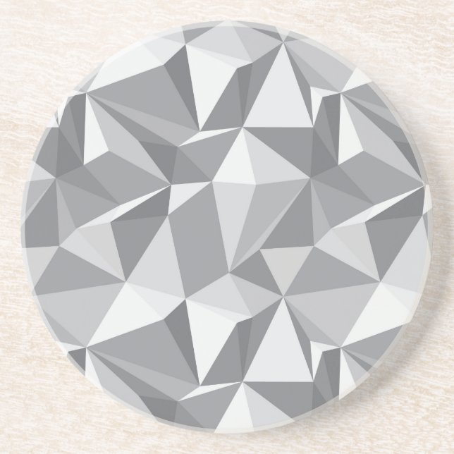 Dessous De Verre En Grès Motif de diamant - polygone abstrait (Devant)