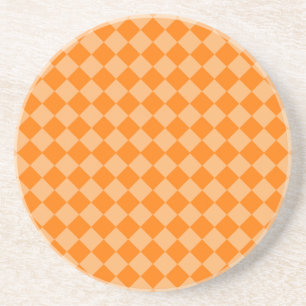 Dessous De Verre En Grès Motif de diamants orange combiné par STaylor