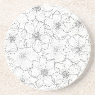 Dessous De Verre En Grès Motif de fleurs