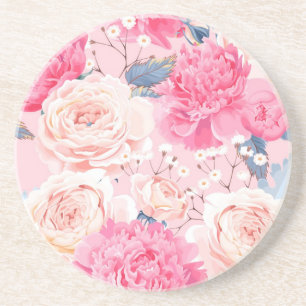 Dessous De Verre En Grès Motif de fleurs