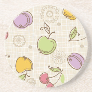 Dessous De Verre En Grès Motif de fruits