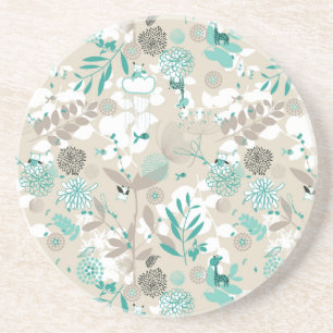 Dessous De Verre En Grès Motif de jardin