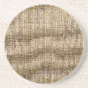 Dessous De Verre En Grès motif de la nature de burlap rustique