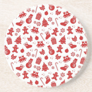 Dessous De Verre En Grès Motif de la nouvelle année