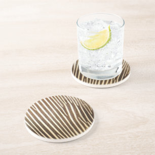 Dessous De Verre En Grès Motif de la peau Faux Zebra
