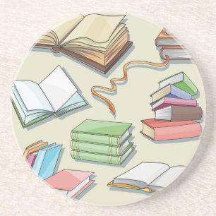 Dessous De Verre En Grès Motif de livre