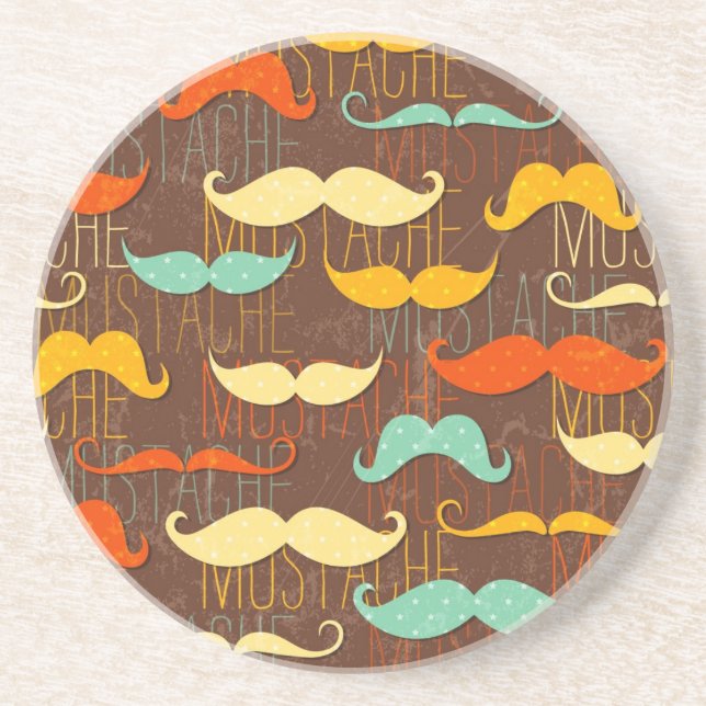 Dessous De Verre En Grès Motif de moustache (Devant)