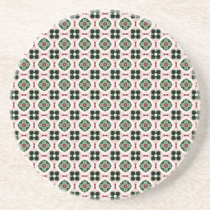 Dessous De Verre En Grès Motif de Noël abstrait funky boho rétro mignon