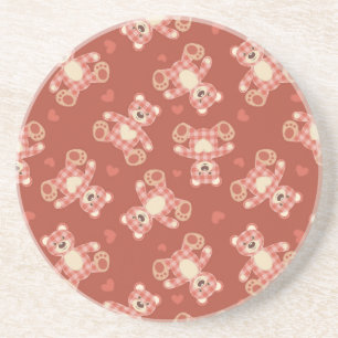 Dessous De Verre En Grès motif de patchwork d'ours