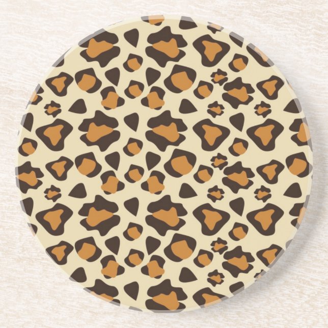 Dessous De Verre En Grès Motif de peau de guépard (Devant)