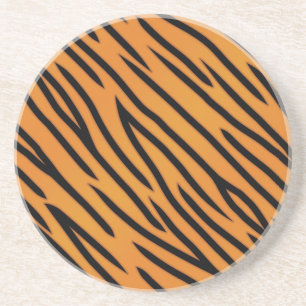 Dessous De Verre En Grès Motif de rayure de tigre
