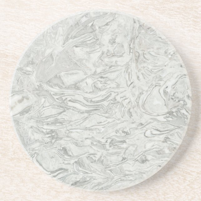 Dessous De Verre En Grès Motif de surface en marbre gris (Devant)