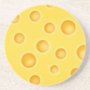 Dessous De Verre En Grès Motif de texture au fromage suisse