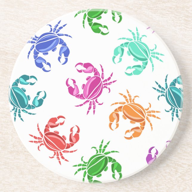 Dessous De Verre En Grès Motif des crabes (Devant)