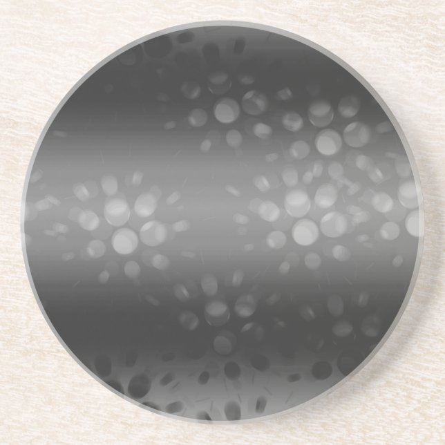 Dessous De Verre En Grès Motif des éclats pointus - Noir, Gris, Blanc (Devant)
