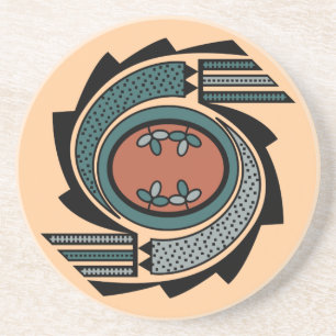 Dessous De Verre En Grès Motif du sud-ouest