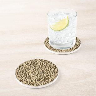 Dessous De Verre En Grès Motif Empreinte de léopard