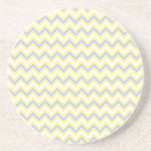 Dessous De Verre En Grès Motif en pastel de Chevron (Devant)