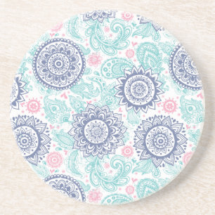 Dessous De Verre En Grès Motif Ethnic Paisley