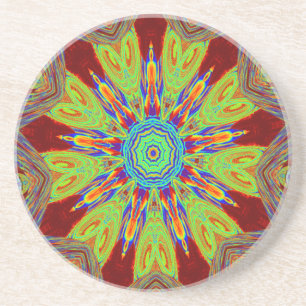 Dessous De Verre En Grès Motif ethnique d'Asie africaine