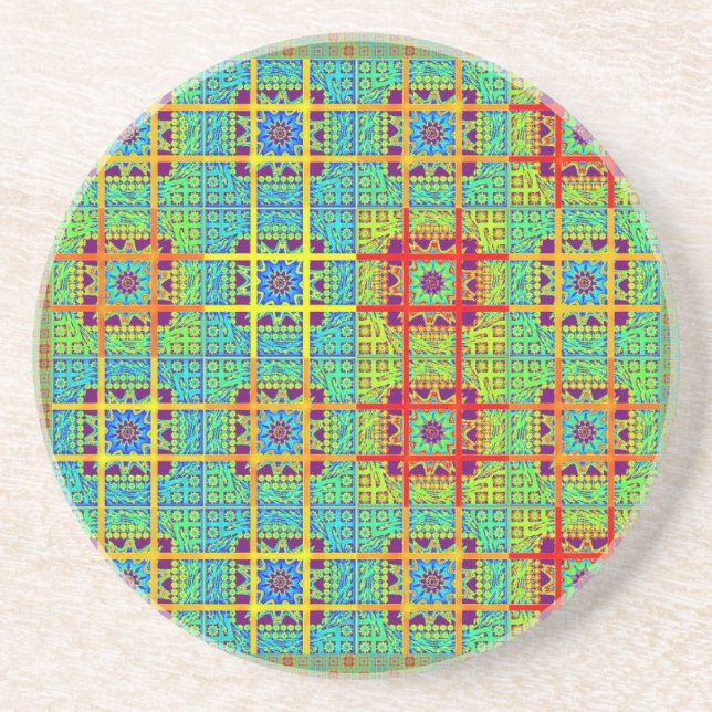 Dessous De Verre En Grès Motif ethnique maya.jpg (Devant)