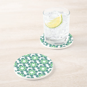 Dessous De Verre En Grès Motif Feuille, Motif De Feuilles, Feuilles Verts