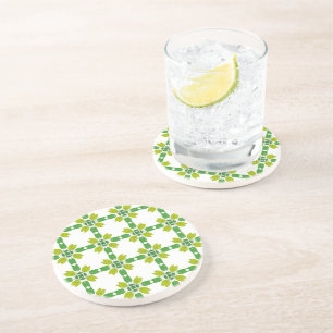 Dessous De Verre En Grès Motif Feuille, Motif De Feuilles, Feuilles Verts