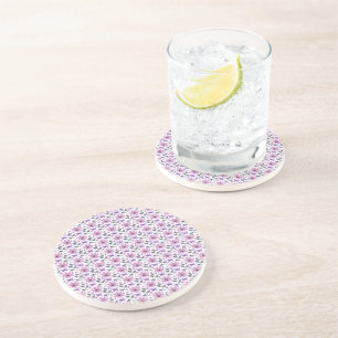 Dessous De Verre En Grès Motif floral Papillon Violet Cottagecore Mignon 