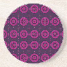 Motif géométrique africain cercle magenta Grès