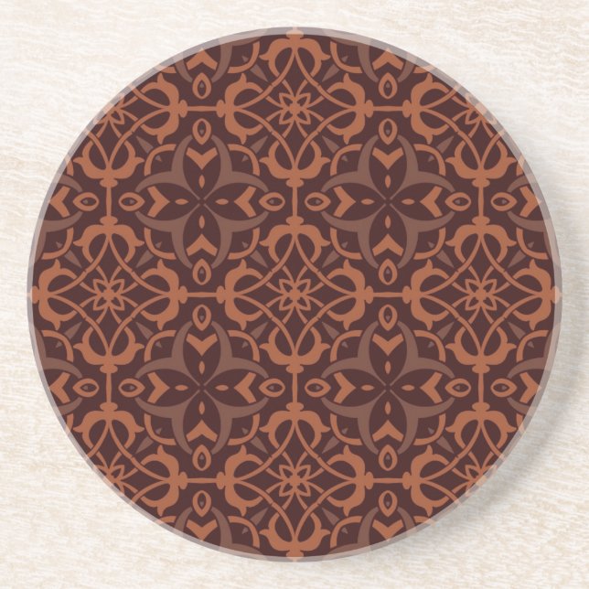 Dessous De Verre En Grès Motif géométrique moderne ethnique (Devant)