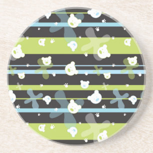 Dessous De Verre En Grès Motif mignon avec peu d'ours