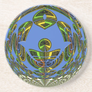 Dessous De Verre En Grès Motif moderne vintage