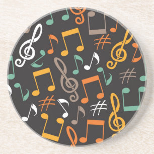 Dessous De Verre En Grès Motif musical
