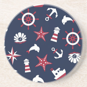 Dessous De Verre En Grès Motif nautique de mer