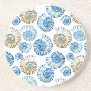 Dessous De Verre En Grès Motif Pastel Seashell 2
