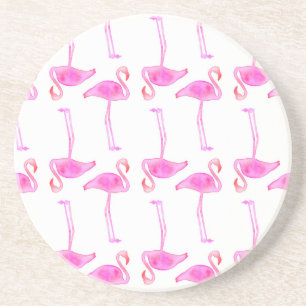 Dessous De Verre En Grès Motif rose de Flamant rose