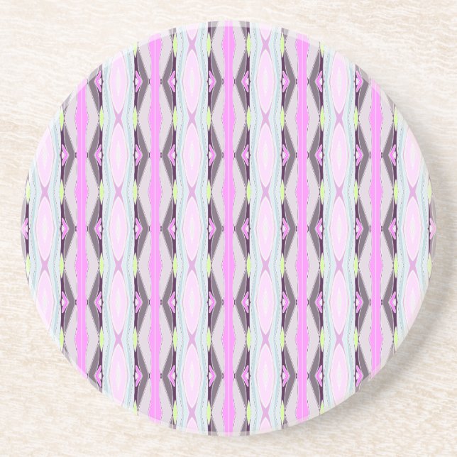 Dessous De Verre En Grès Motif rose unique (Devant)
