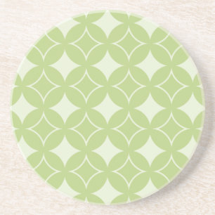 Dessous De Verre En Grès Motif shippo vert olive