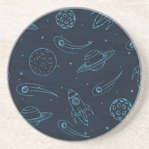 Dessous De Verre En Grès Motif spatial